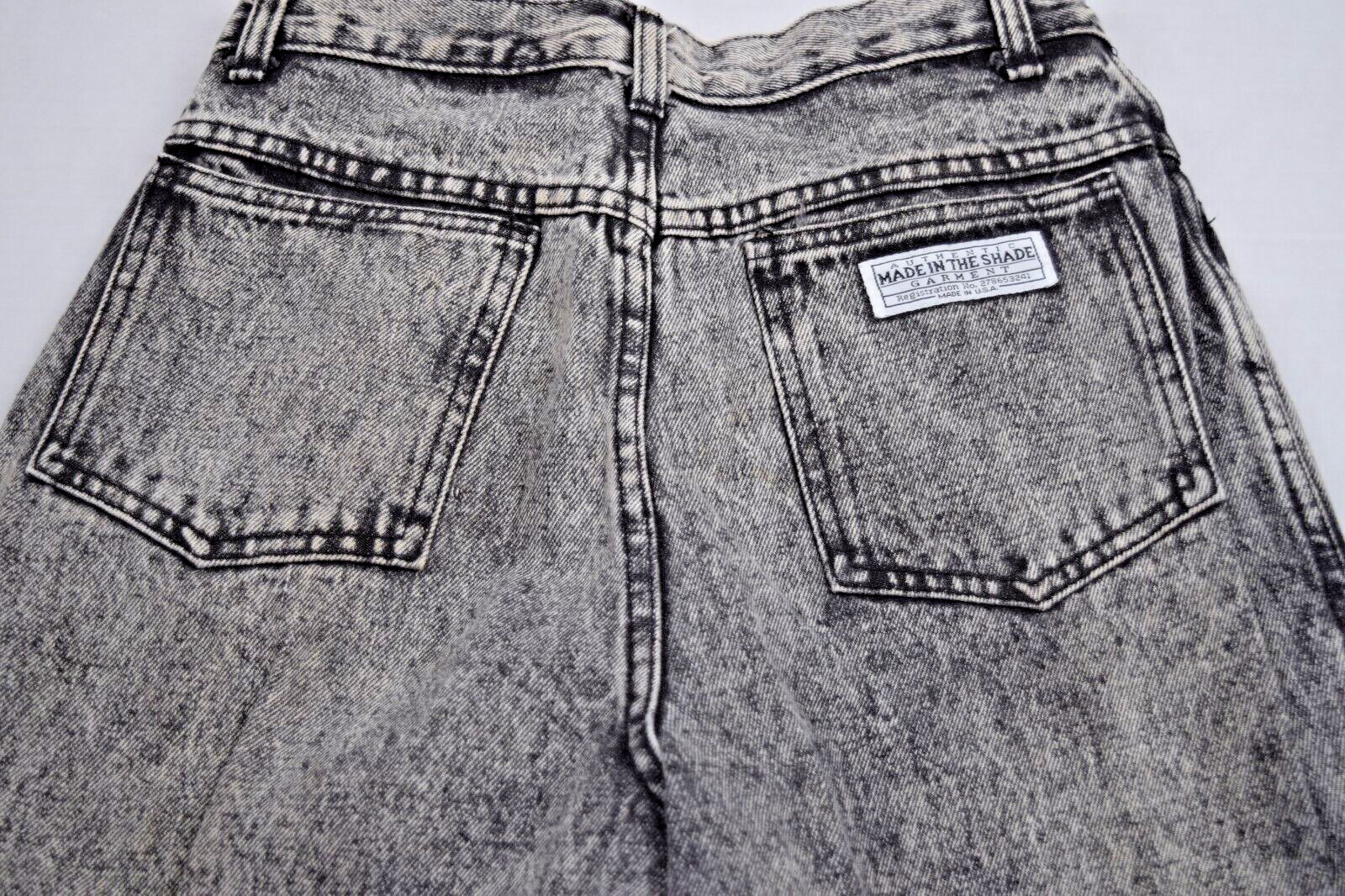 Vintage Jeans Acid Wash Made in the Shade 28 x 30 80s High Waist Made USA