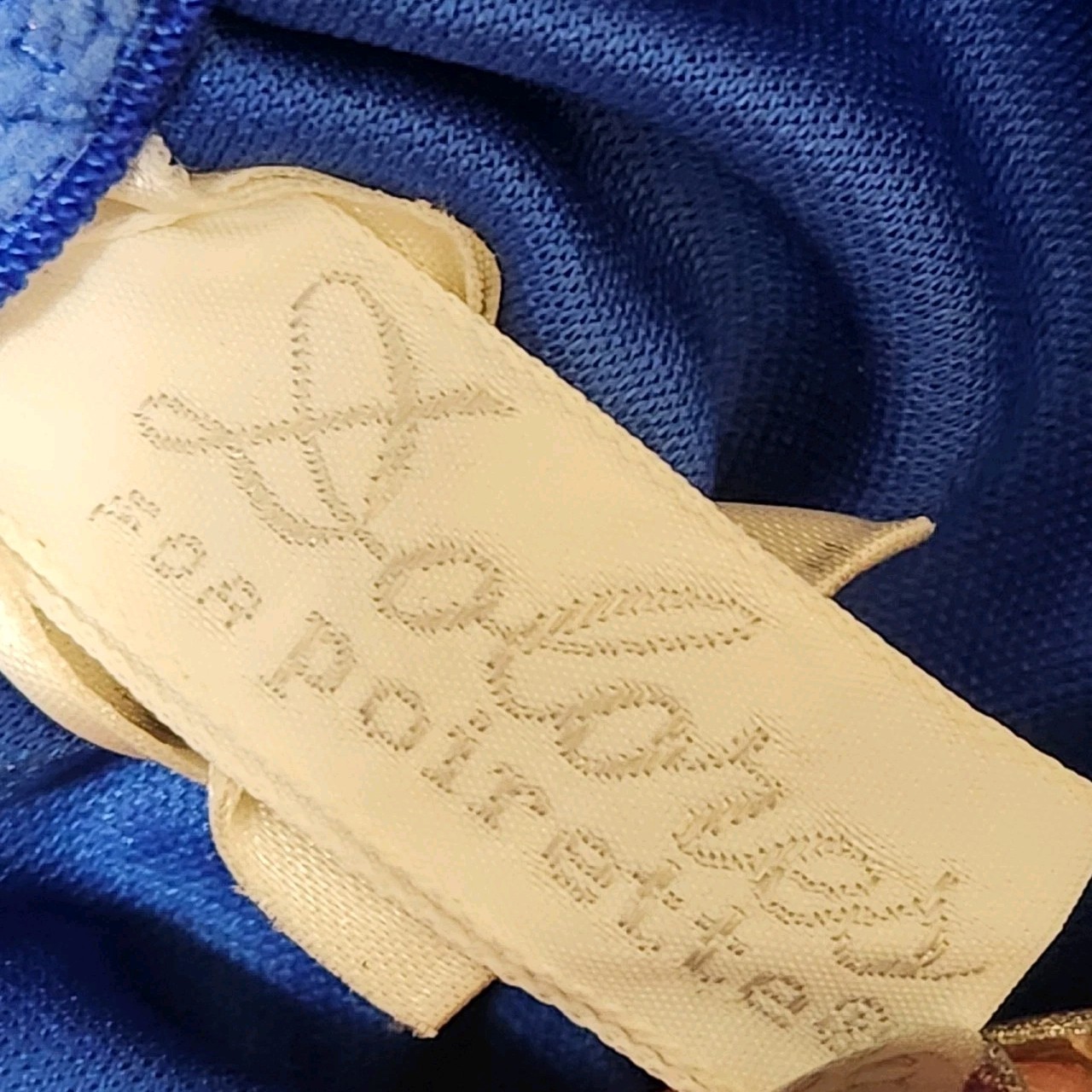 Vtg Dolores Poirette Royal Blue Lace Teddy Romper Bodysuit Size S Union Made