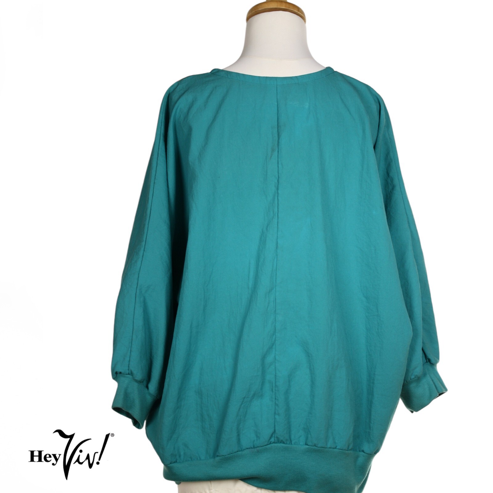 Vintage Silver Threads Pullover Top Turquoise w Beading Plus Size XL – Hey Viv