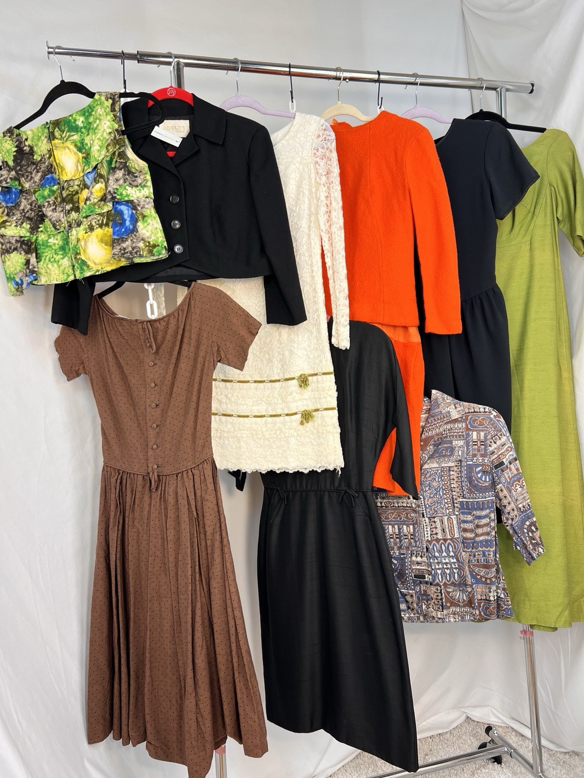 VINTAGE 1950S 1960s DRESS LOT (9) Juniors petite Maxi Formal XS Wholesale Bundle