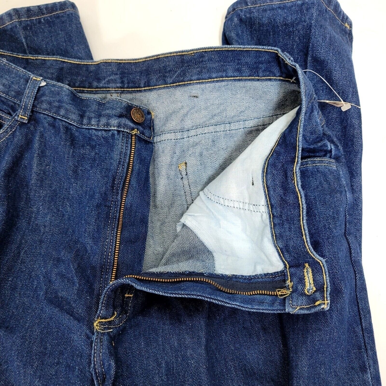 Vintage Sasson High Waisted Tapered Ankle Zip Jeans Dark Wash Denim Size 36 NOS