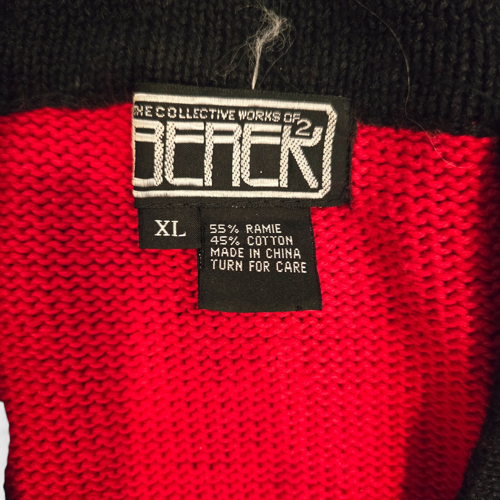 Vintage Becher Novelty Sweater XL Red Knit Hats Gloves Cats 80s 90s