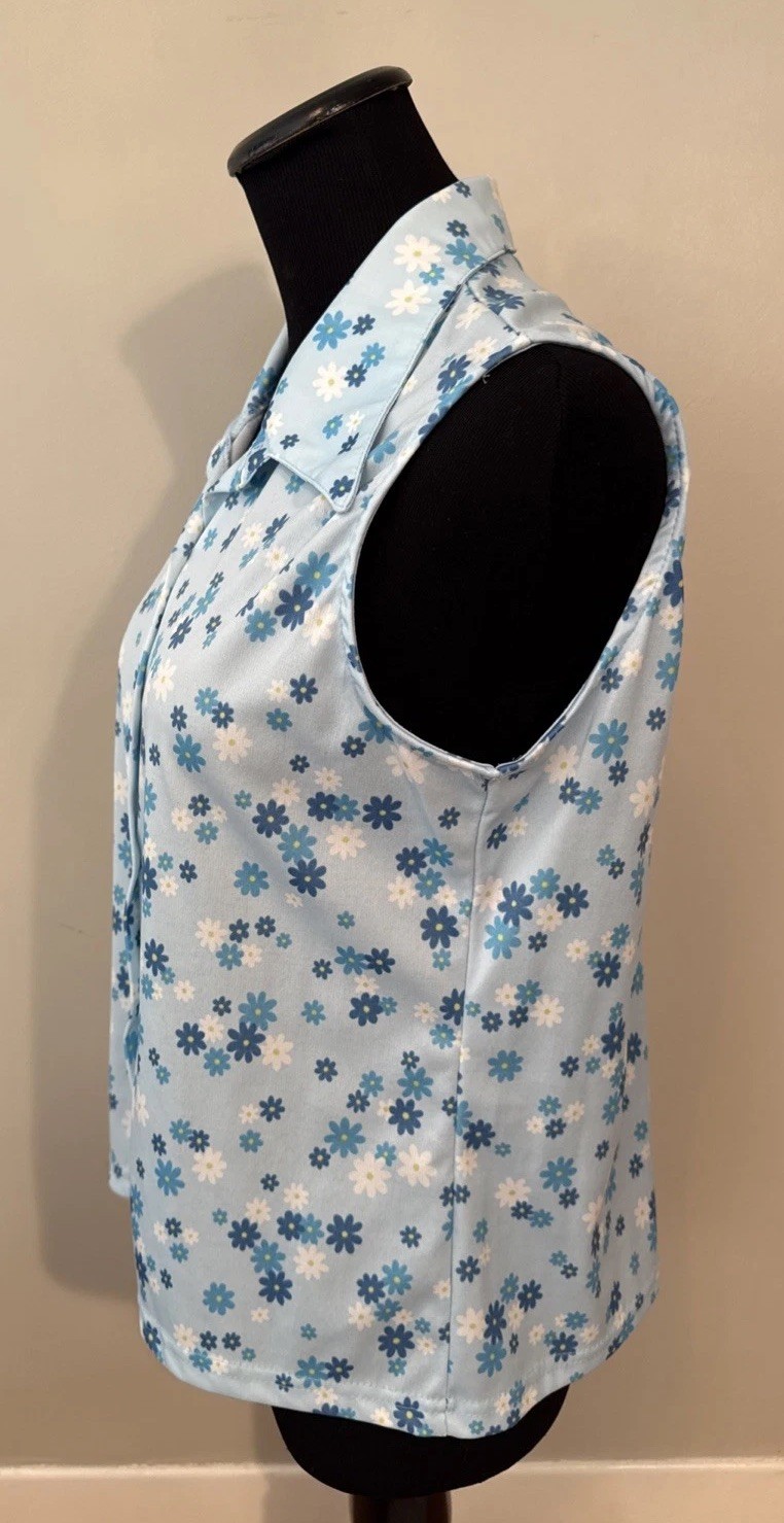 Vintage Xhilaration 90’s Does The 60’s Tank Blouse Groovy Flower Power USA XL