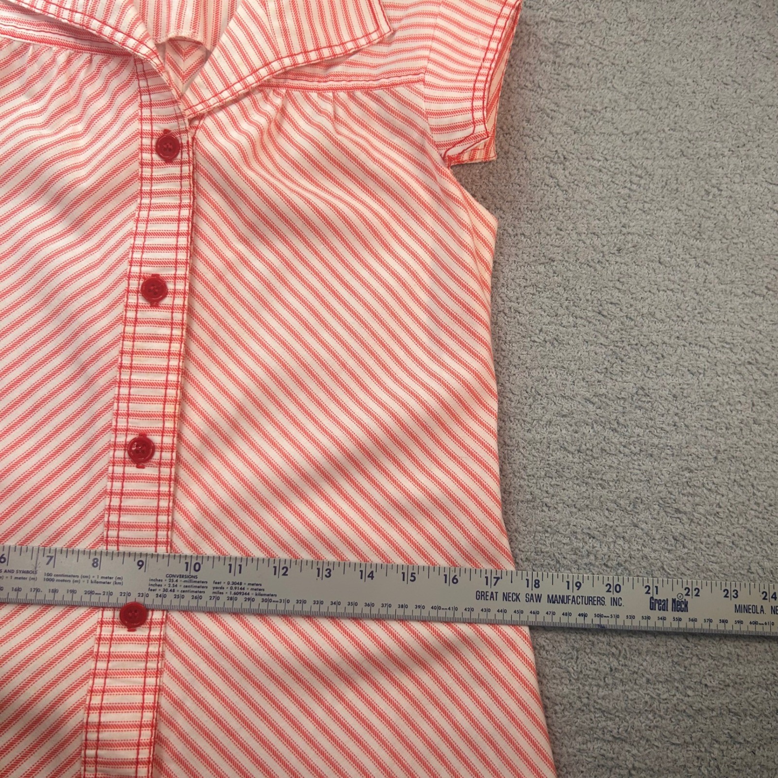 The Kollection Ltd Dress Vintage 70s Pink Stripe Size 8 Mod Retro Preppy Picnic