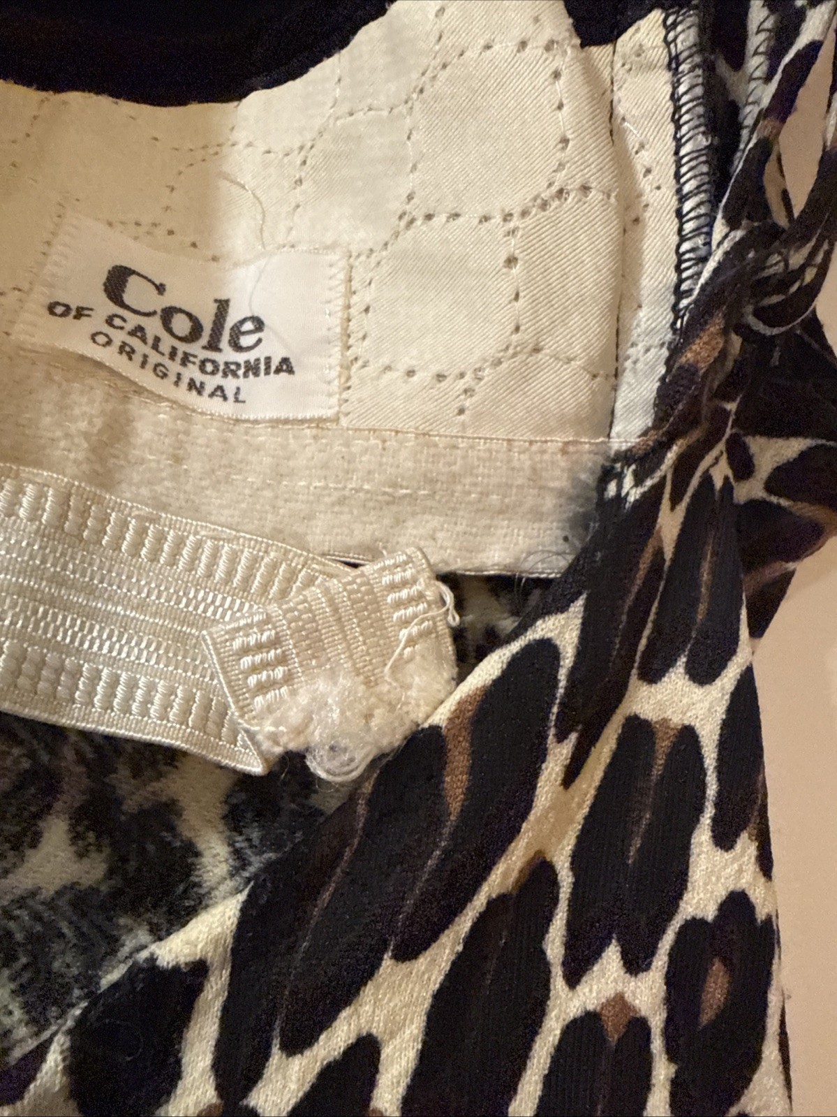 1950s Pinup Cole of California Leopard Print Swimsuit