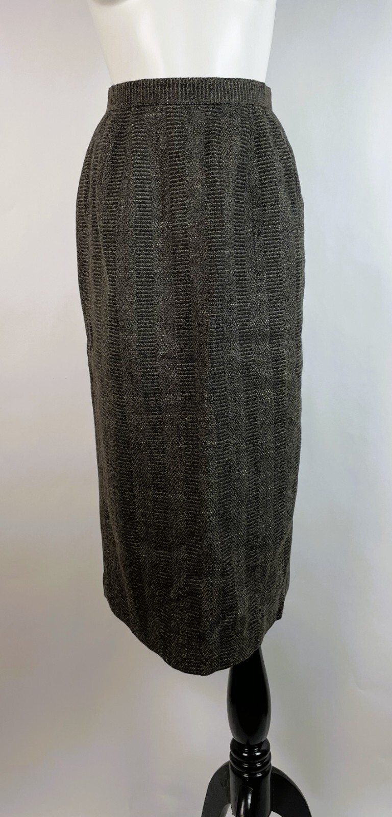 Vintage 90s NUOVA STELLA Tokyo high waisted Midi Wool blend skirt Fits XS 23″ W