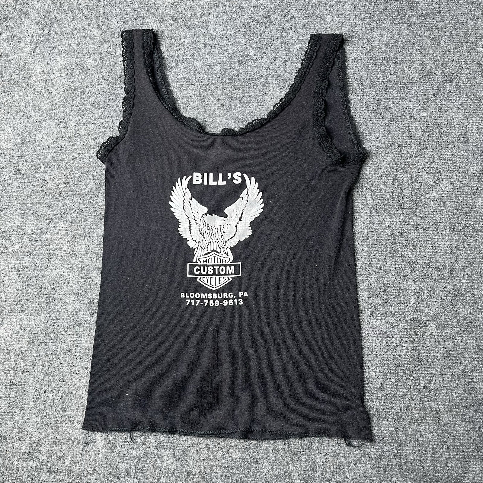 Vtg Harley Davidson 3d Emblem Tank Top 1980s 80s Biker Tee Womens