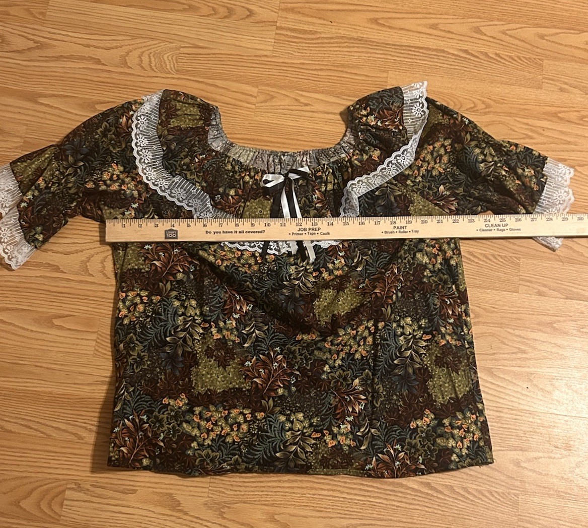 Vintage Fun&Fancy Originals Square Dance Floral Outfit Circle Skirt Sz XL