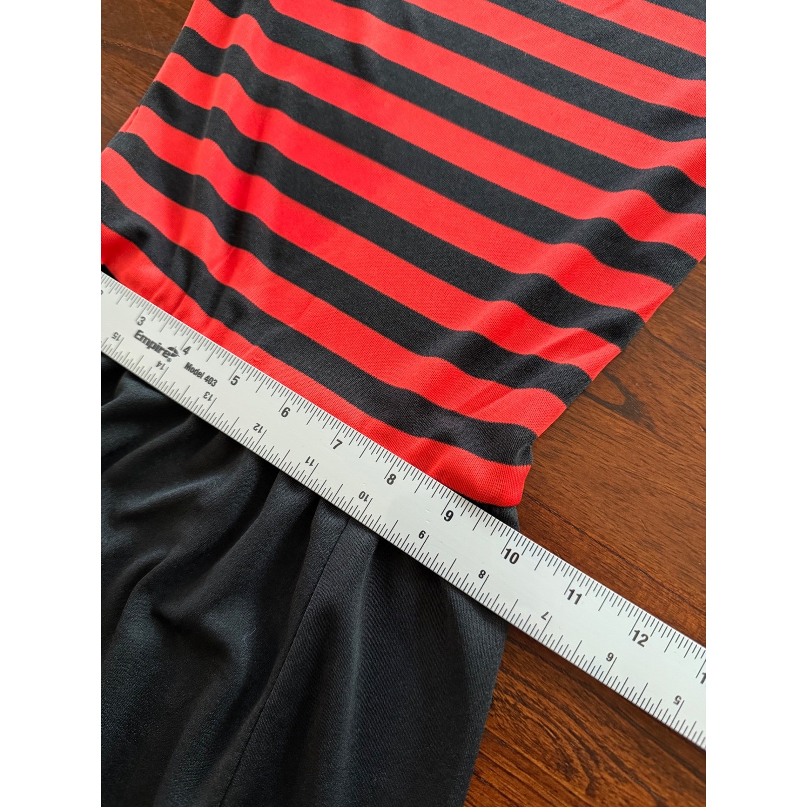 Vintage Climax David Howard Red Black Striped Sleeveless Dress Size 3/4 Retro