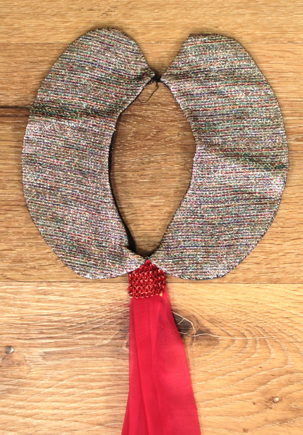 VTG Women’s 60s 4 Pc Tinsel Set / Outfit W/ Rainbow Dickie & Collar XS/S 1960s