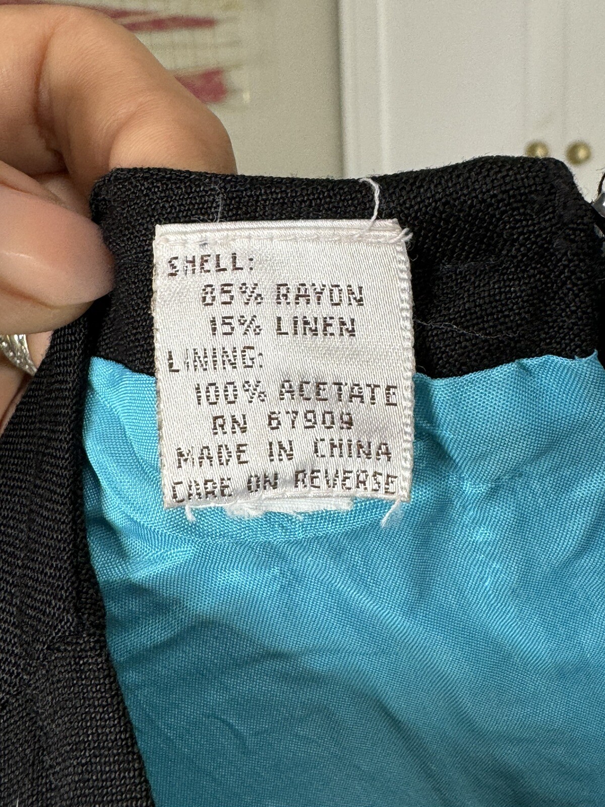 Pia Rucci 1980s Appliqué Wiggle Dress One Piece Illusion Teal Black Size Medium