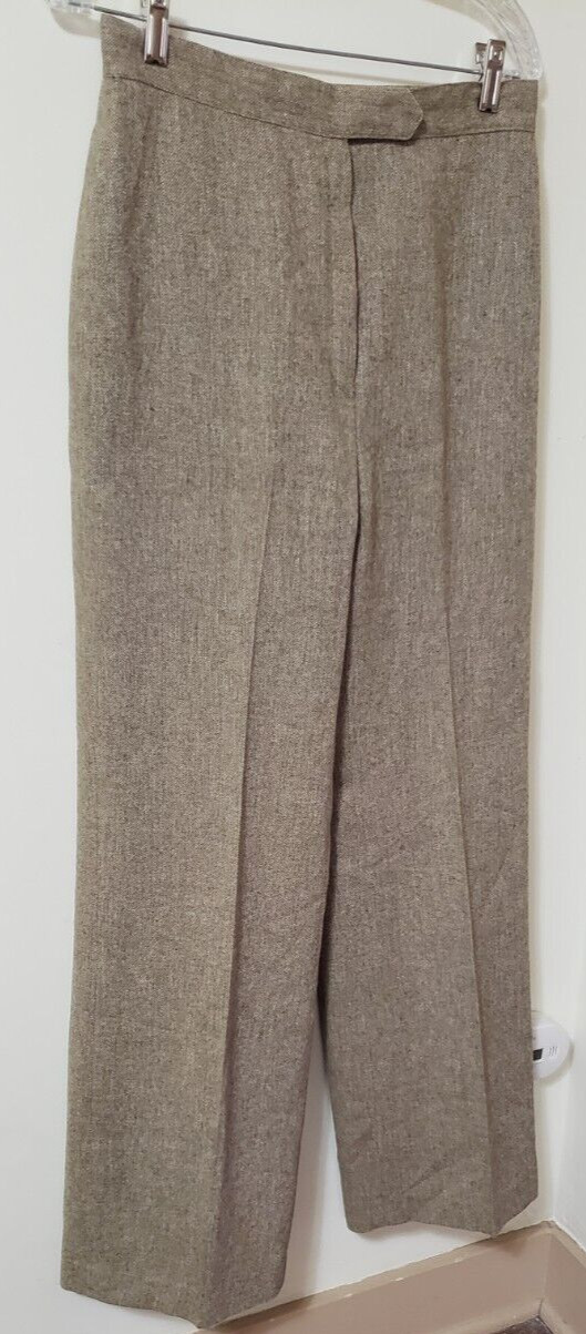 Vintage Womens 70s Mod Wool & Polyester Wideleg Pants set.size 14
