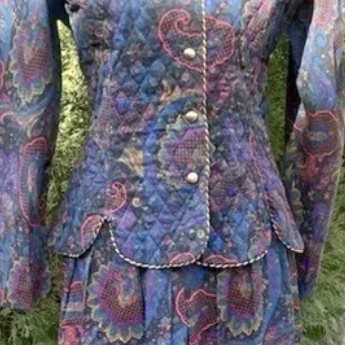Skirt Set Vintage Jeffery and Dana 2-Piece Multi-Color Set Size:Large/XL