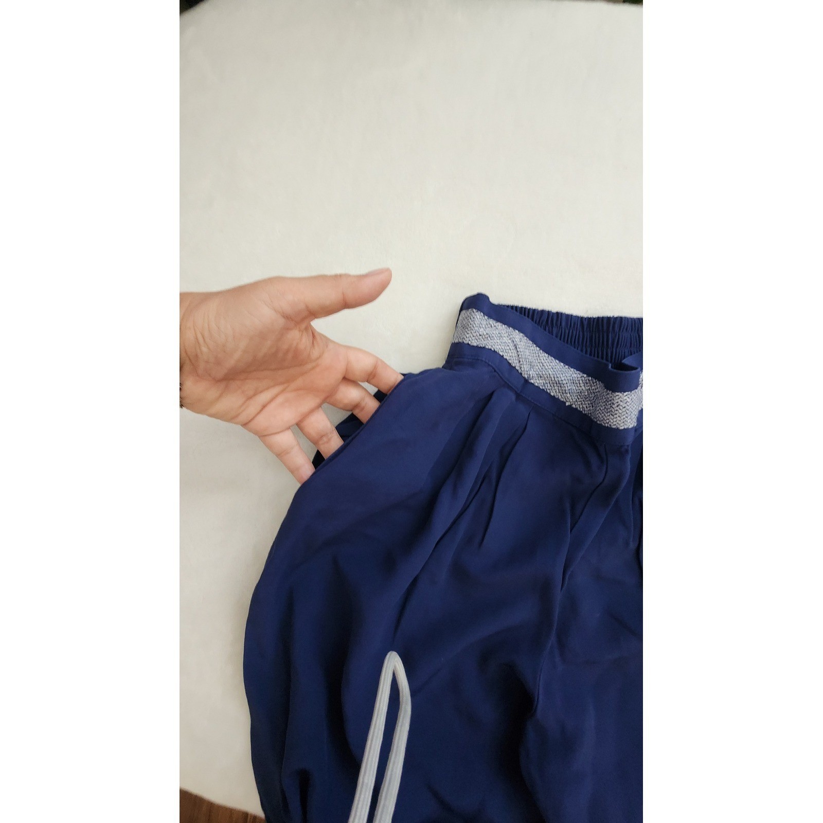 Maren Vintage High Waisted Pleated Tapered Trousers Royal Blue Small Made in USA
