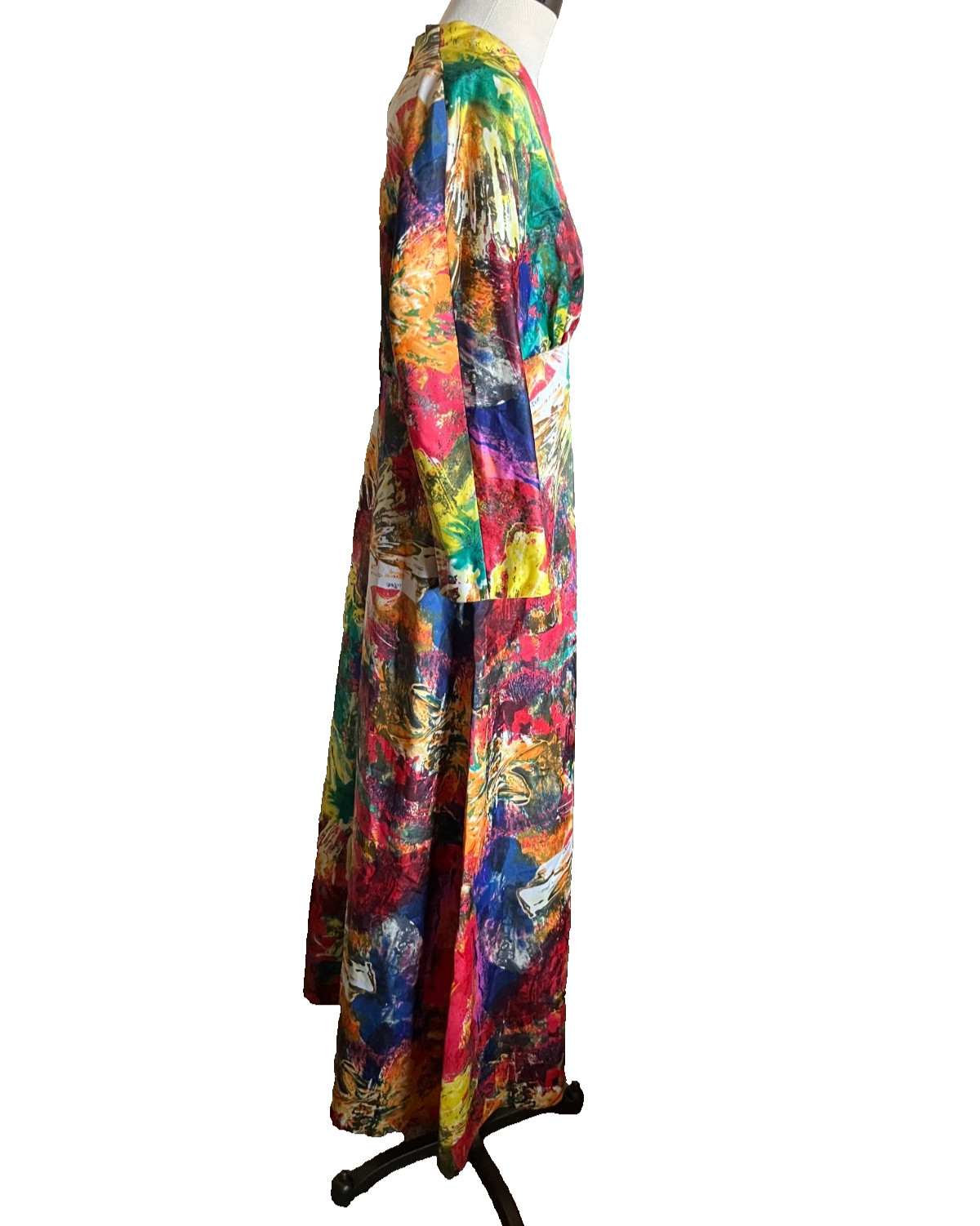 Tori Richard Honolulu Hawaiian Dress Vintage Maxi Hong Kong Colorful Size M/L