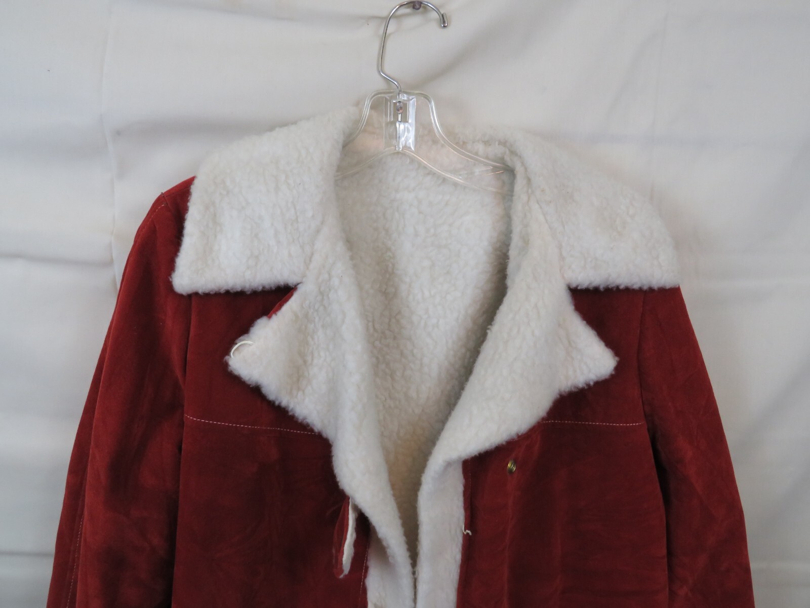 Vintage 60s Dee Dee Deb Red sherpa lined Union made USA Women’s Size Medium 9