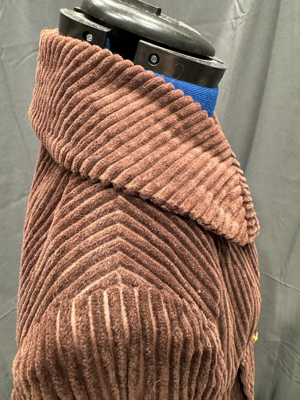 VTG 1970’s custom peacoat jacket corduroy Chocolate Brown size med