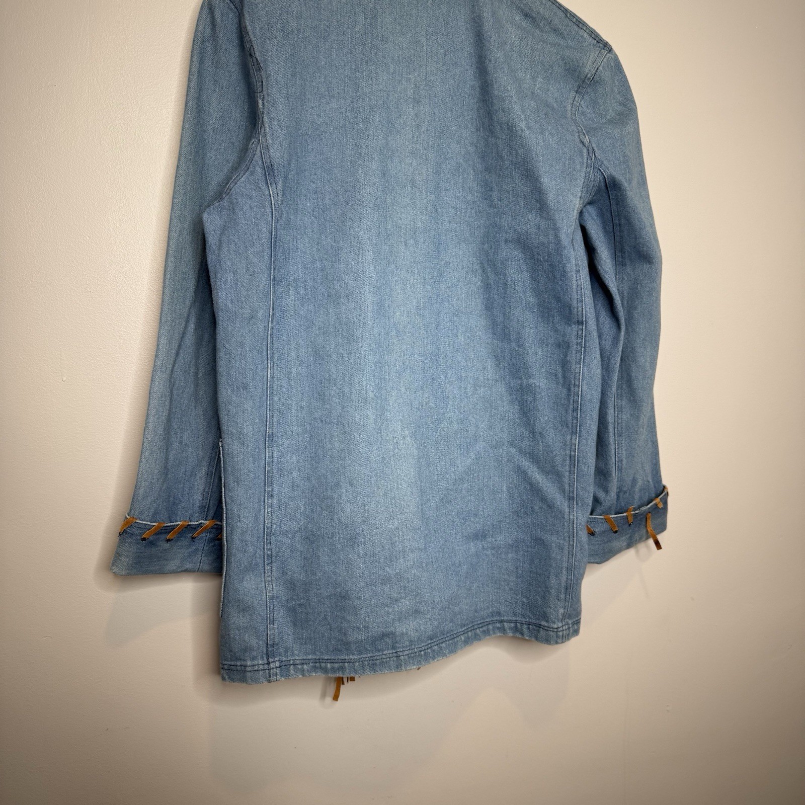 Vintage 80s Denim Western Oversized Jacket, Size S
