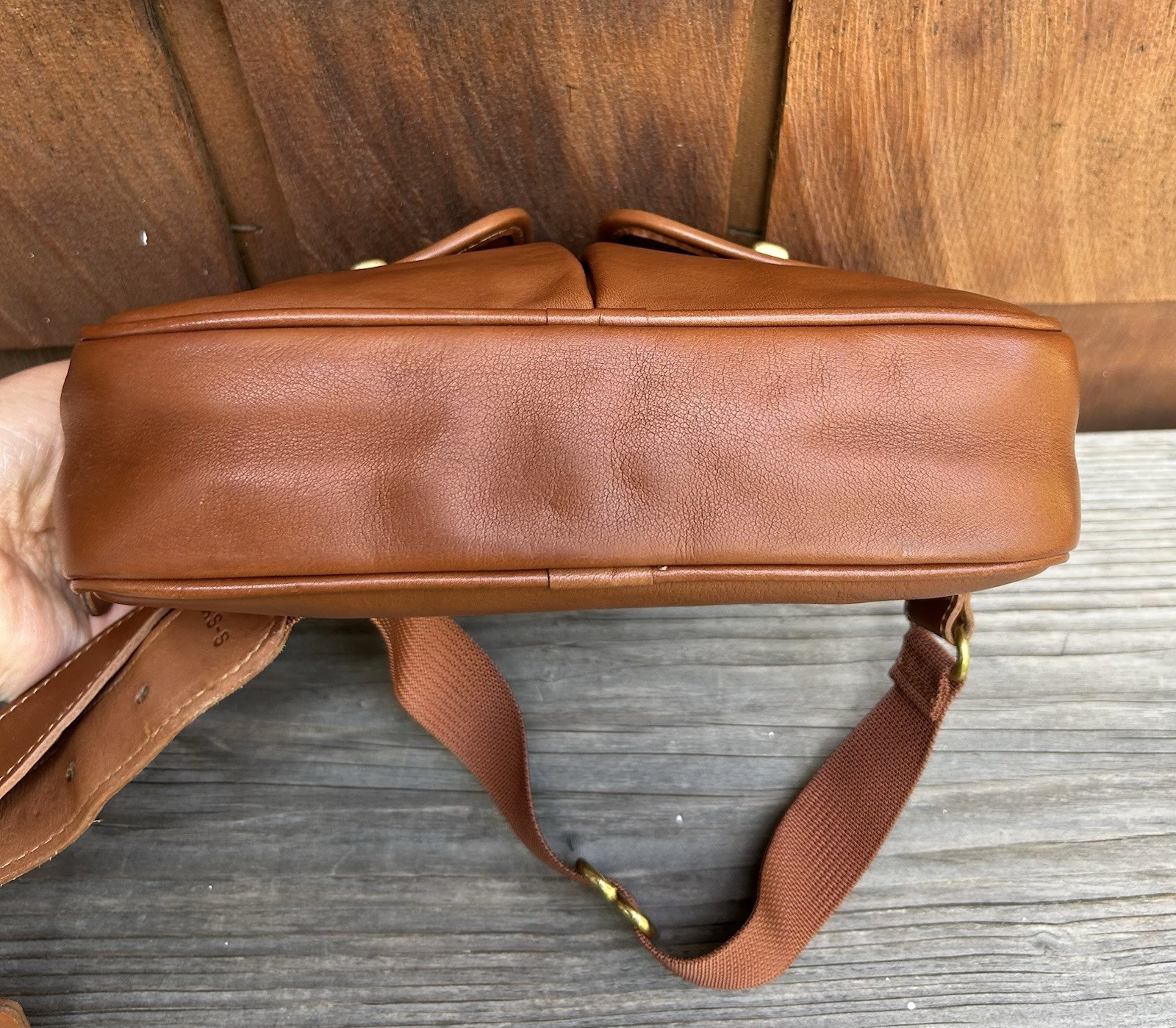 Rare Vintage Coach Twin Double Turnlock Pocket Waist Pack British Tan XS/S