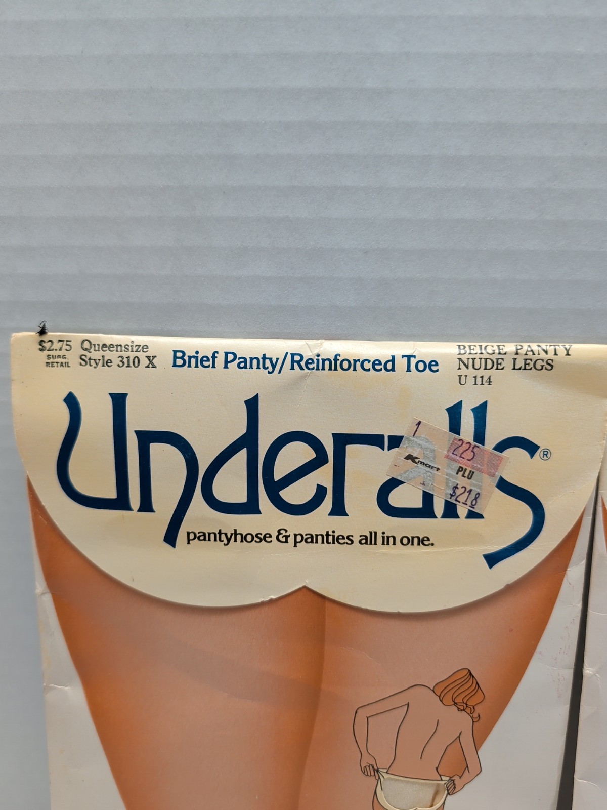 Vtg Underalls Pantyhose Queen 310X Beige Brief & Nude Legs NOS Lot Of 2