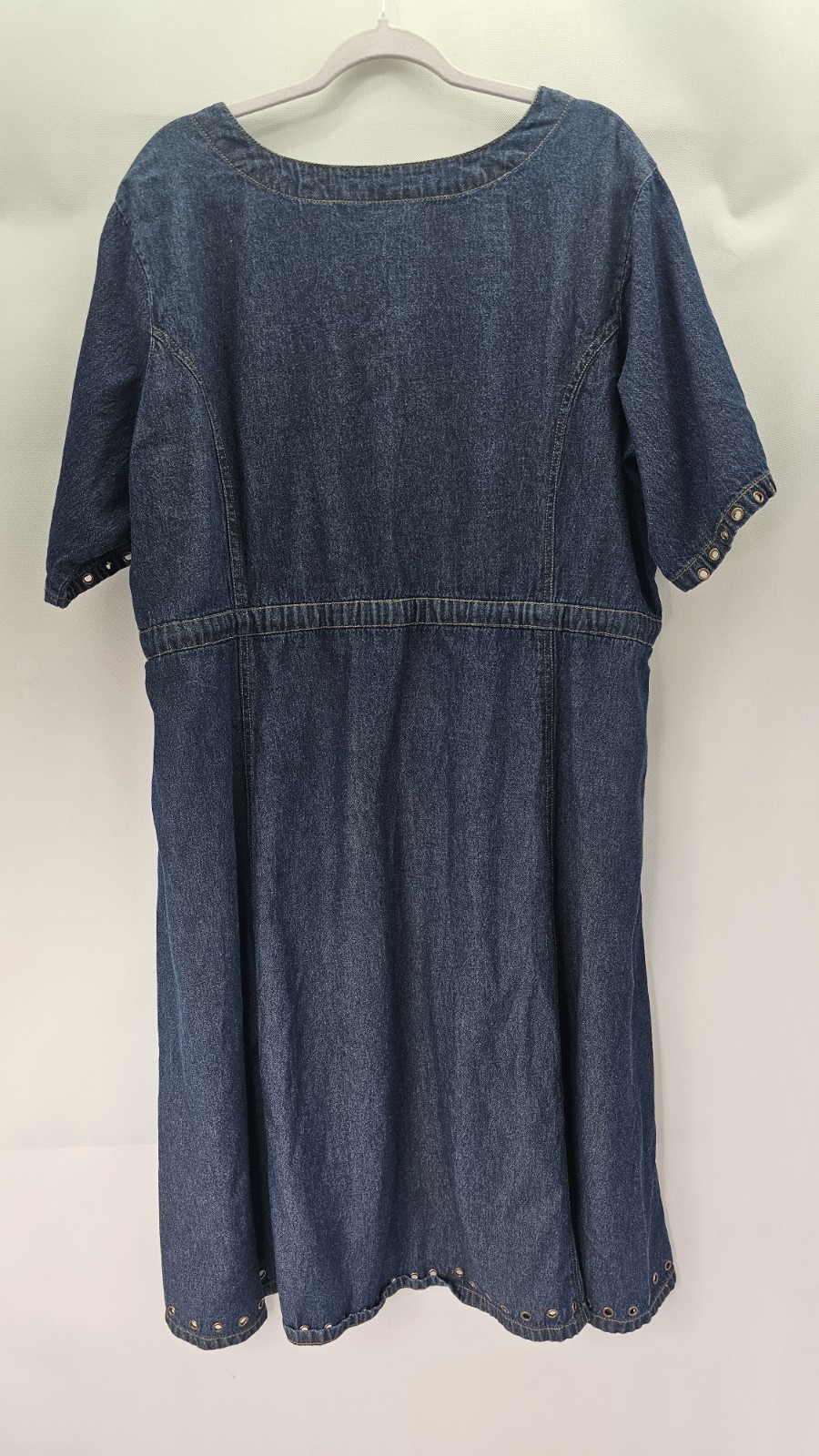 Pre-Owned Vintage Denim 24/7 Woman Size 24W Blue Denim Dress