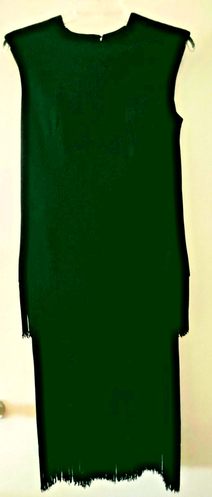 Elinor Gay Original Vintage Black Fringed Dress 20’s Style Sz. S