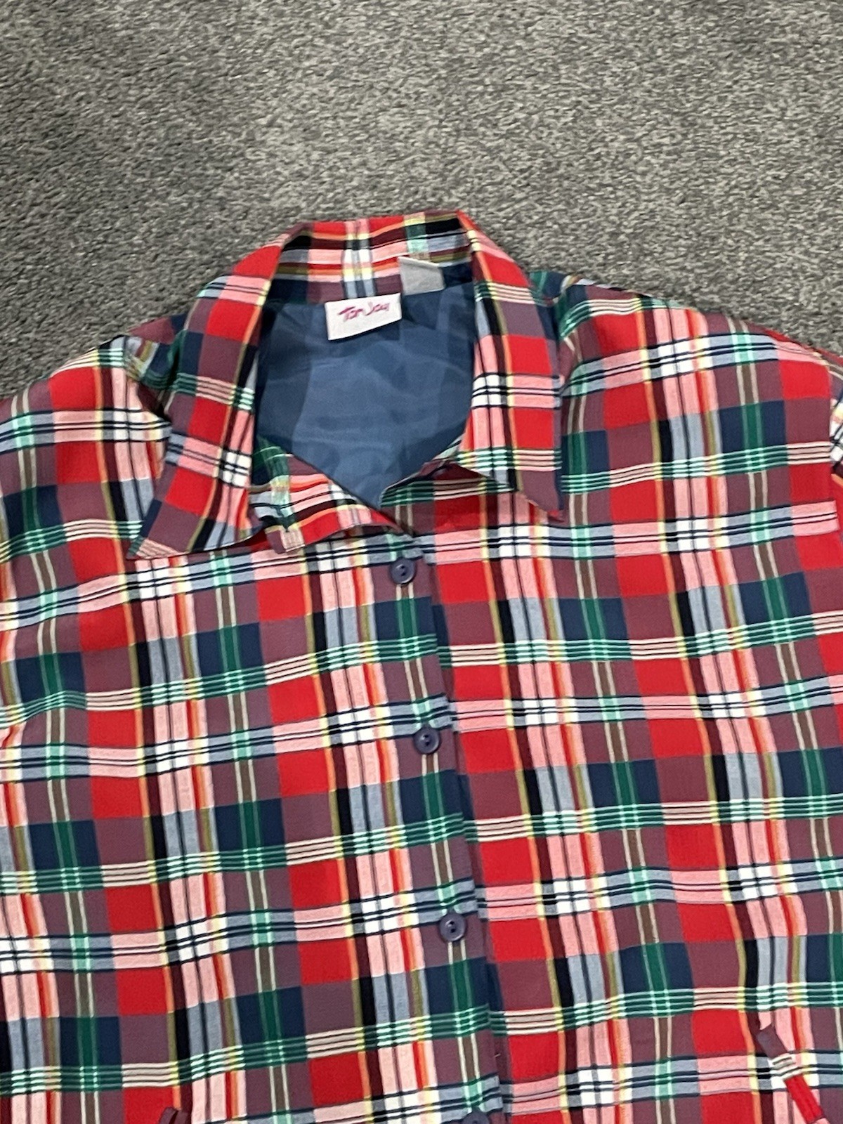Vintage Tartan Plaid Lightweight Spring Jacket Size XL 90’s Y2K Preppy Golf Core