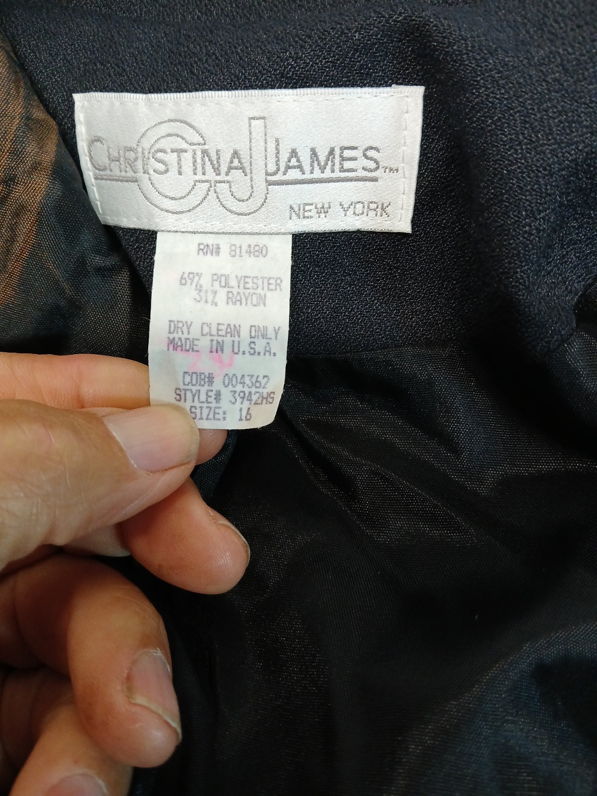 Vintage Christina James Women’s Blazer Service Uniform Jacket Size 16
