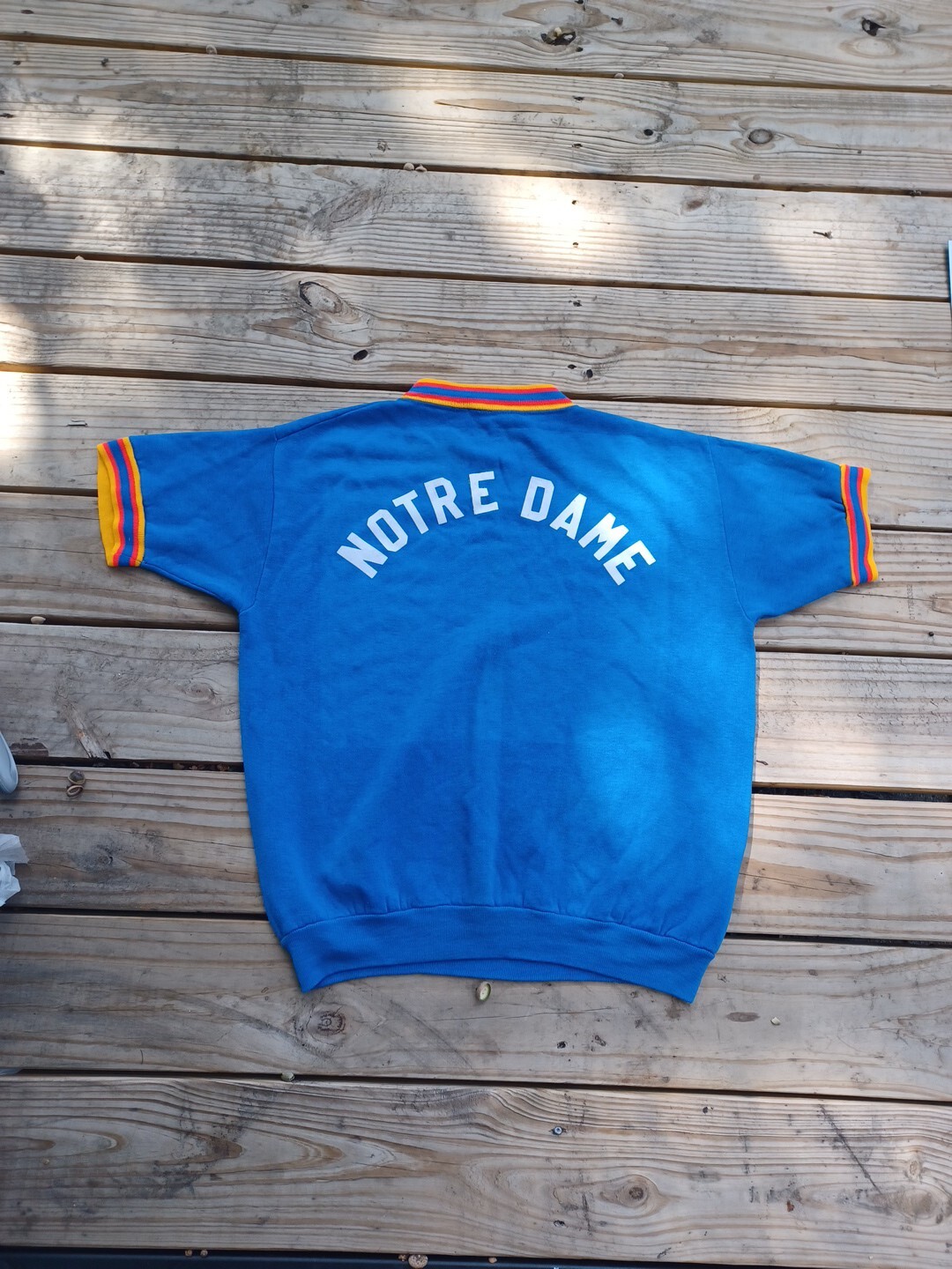 Vtg 60s Shirt Sweatshirt Towncraft Penneys Creslan Acrylic Sz. L ” Notre Dame”