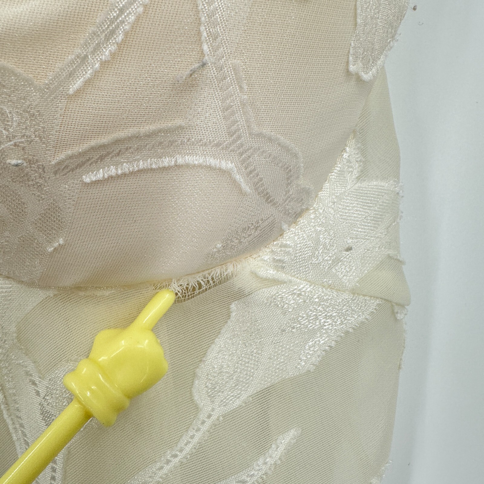 Vtg Seductive Wear Cinema Etoile Chemise Lingerie Womens S Cream Floral Padded