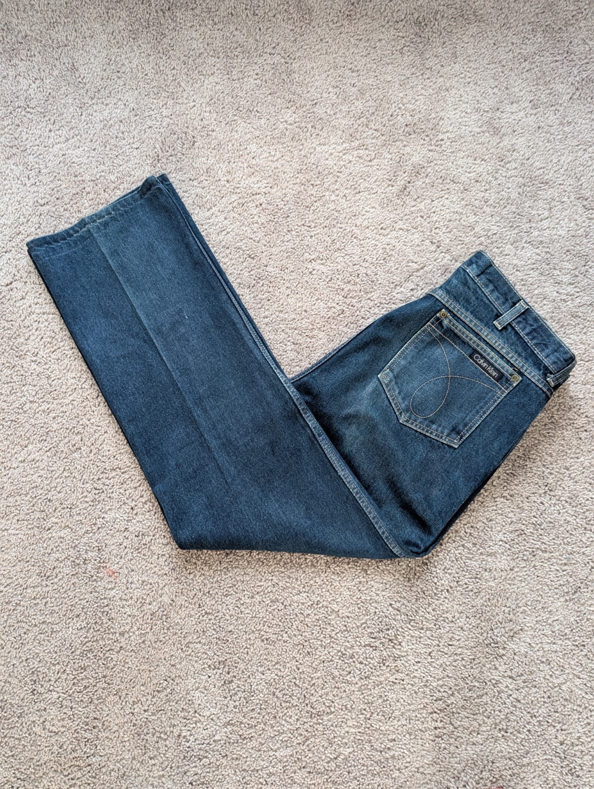 VTG Calvin Klein Jeans Womens 38×36 VTG Hemmed To 36×30 High-Rise USA 70s 80s