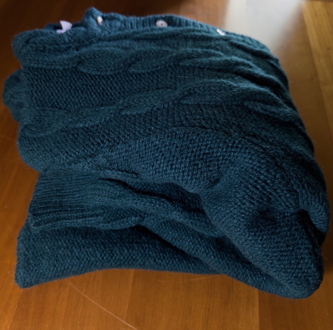 Vintage Jayson Younger Bottle Green 100% Shetland Wool Cardigan Sweater L