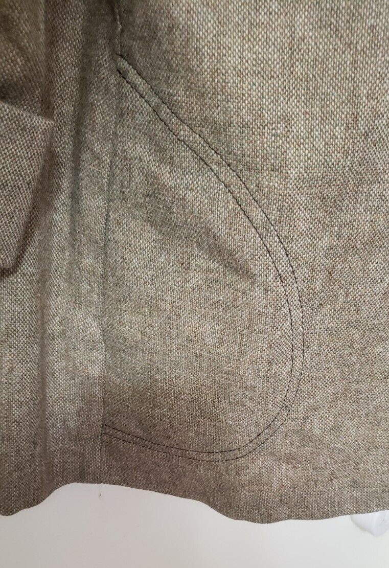 Vintage Womens 70s Mod Wool & Polyester Wideleg Pants set.size 14
