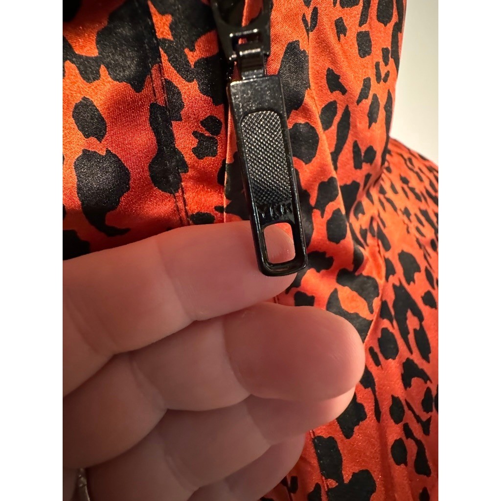 Vintage Mary McFadden Leopard Print Silk Jacket Made in USA Size M