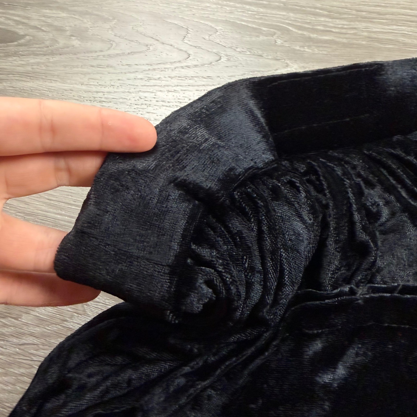 Tripp NYC Women Skirt Vintage Velvet Asymmetric Drape Goth Black S