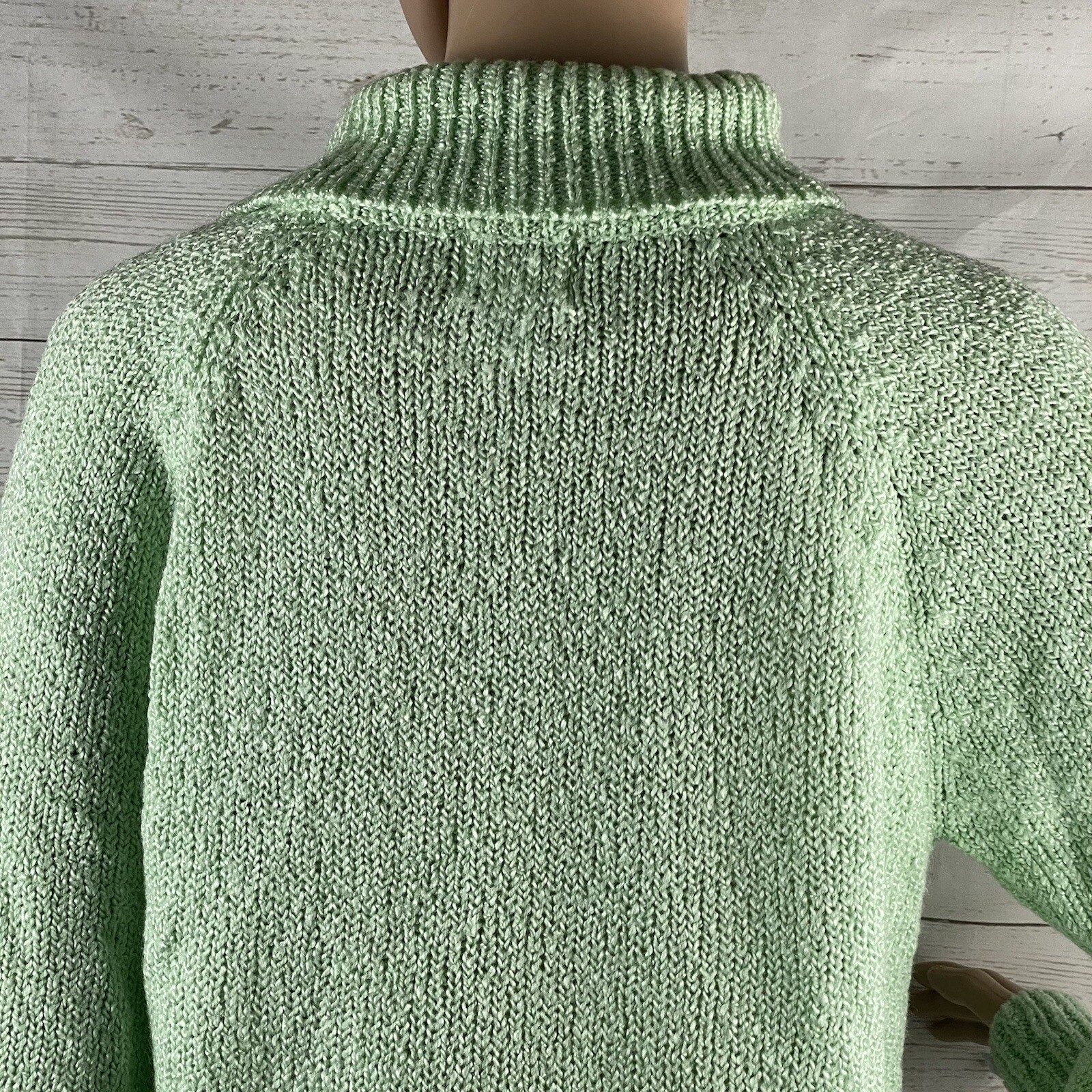 Vintage Hasting Smith Sweater Medium Soft Girl Aesthetic Mint Green Cable Knit