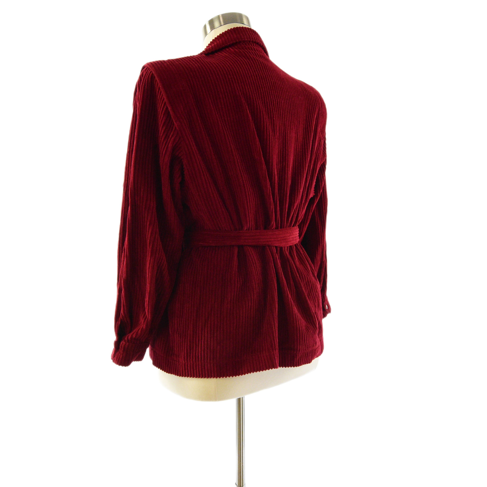 Claude Montana Pour Ferrer Ysentis Womens M Red Corduroy Wrap Front Jacket