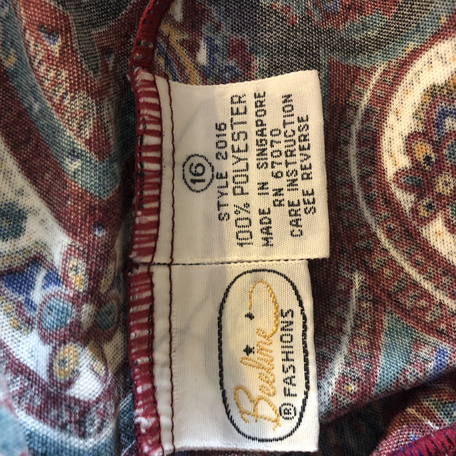 Vintage 60s 70s Bee Skirt Beeline Fashions Women’s Size 16 Floral Multi Color