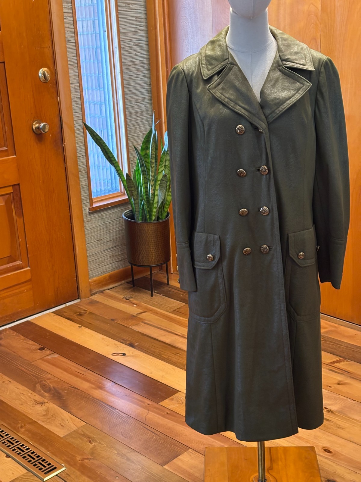 1950’s-1960’s Vintage Shagmoor Trench Coat Olive Green/Ladies M