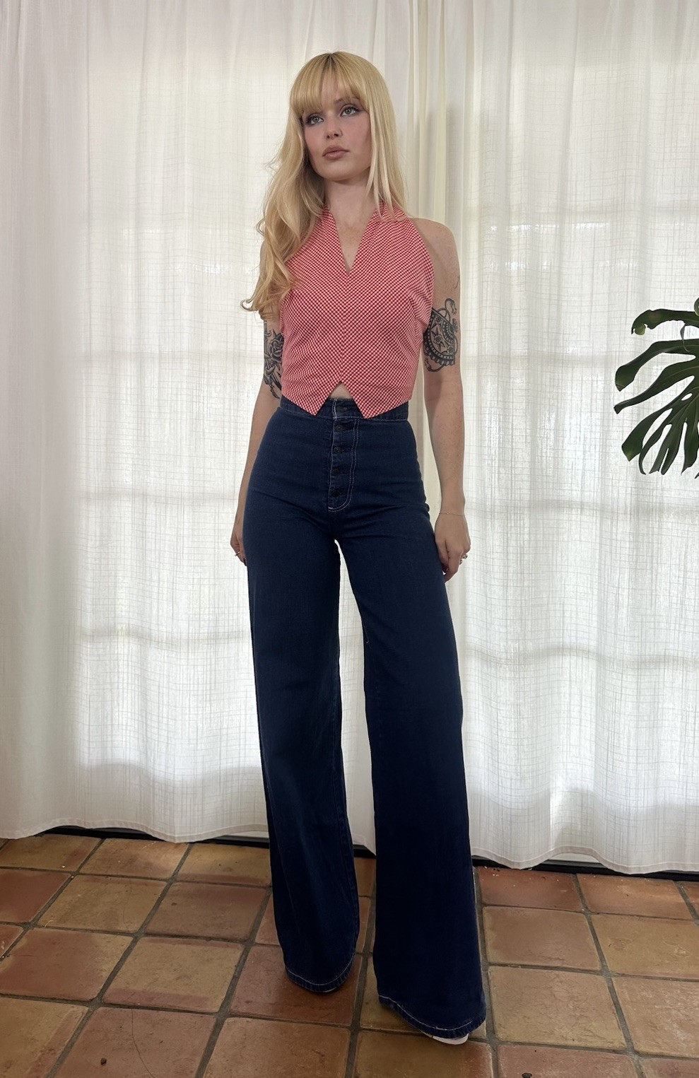 1970s Levi’s Nautical Lace up Sailor Style Bell Bottoms Vintage 70s does 40s