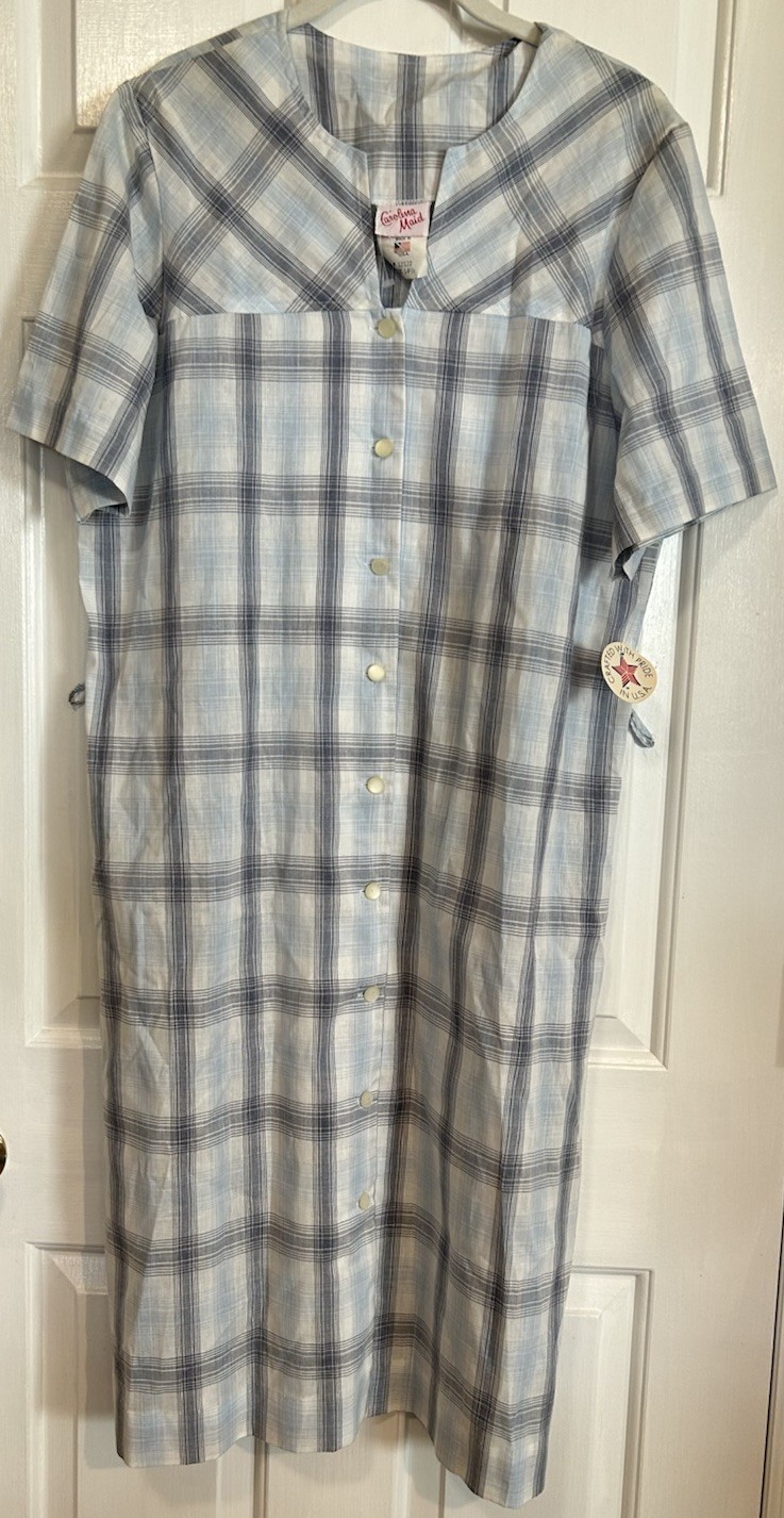 NWT Vtg Carolina Maid Housecoat Gown House Dress Housewife Size 14.5 Grannycore