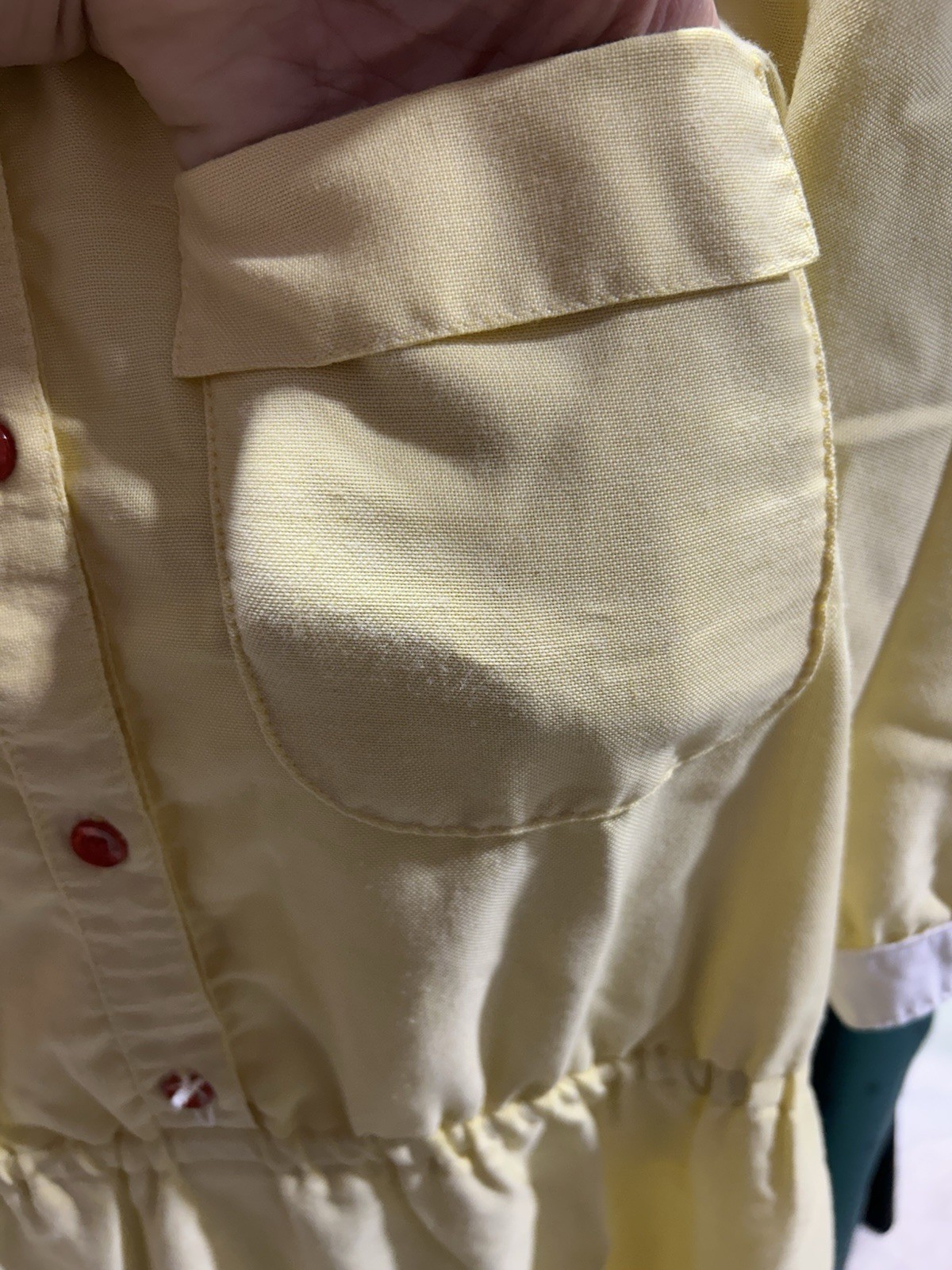 Vintage Kenny Classics Yellow Waitress Style Dress Size 12 All Original Buttons