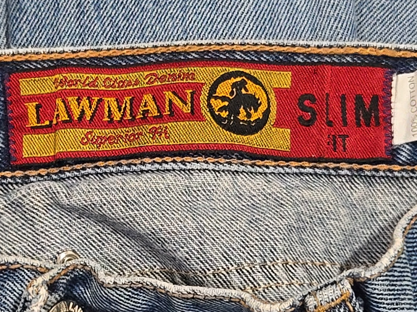 Vtg. LAWMAN Western Women’s Jeans Slim Fit Brown Faux Suede Worn Hems -Sz. 11