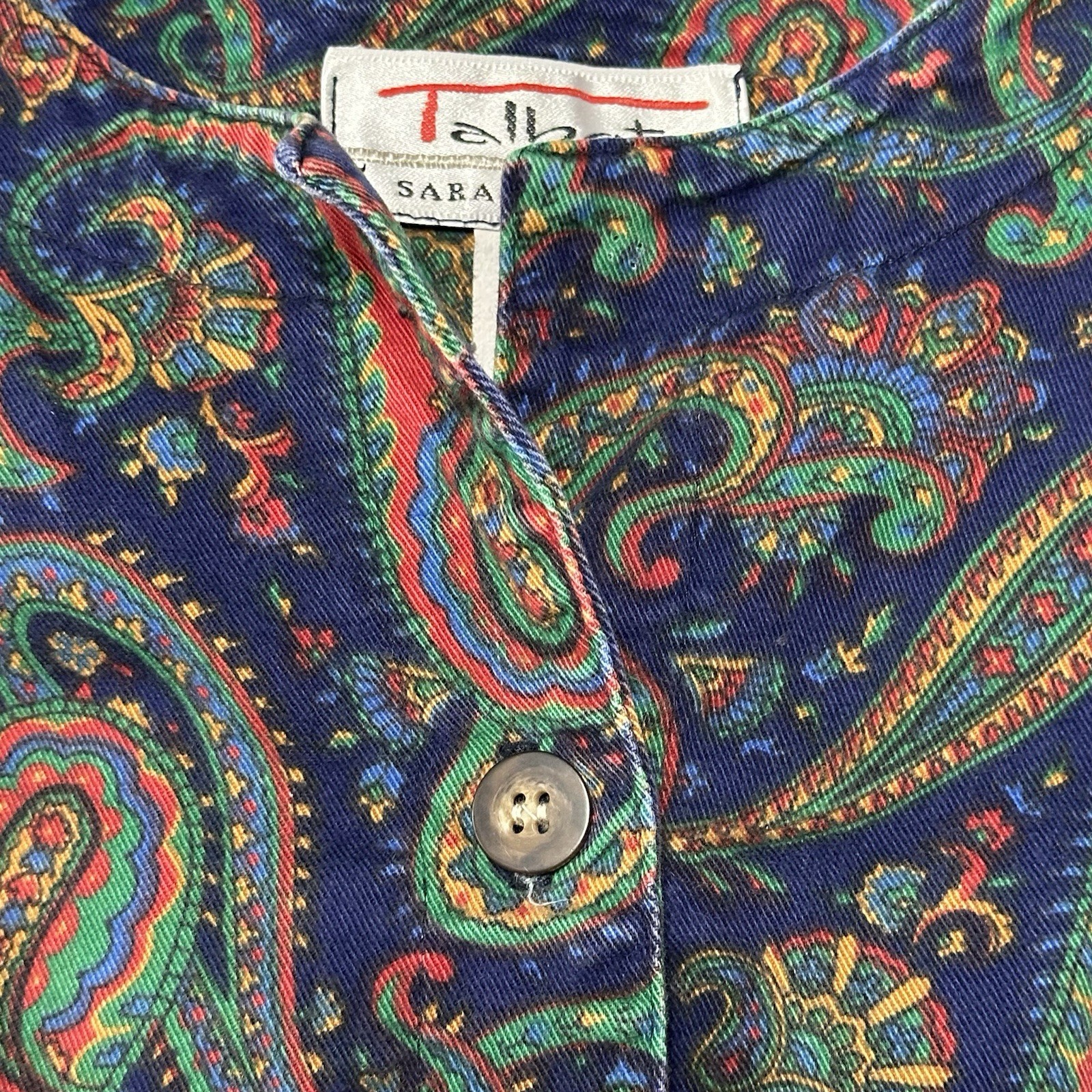 Vintage Talbots Sara Campbell Long Sleeve Paisley Dress