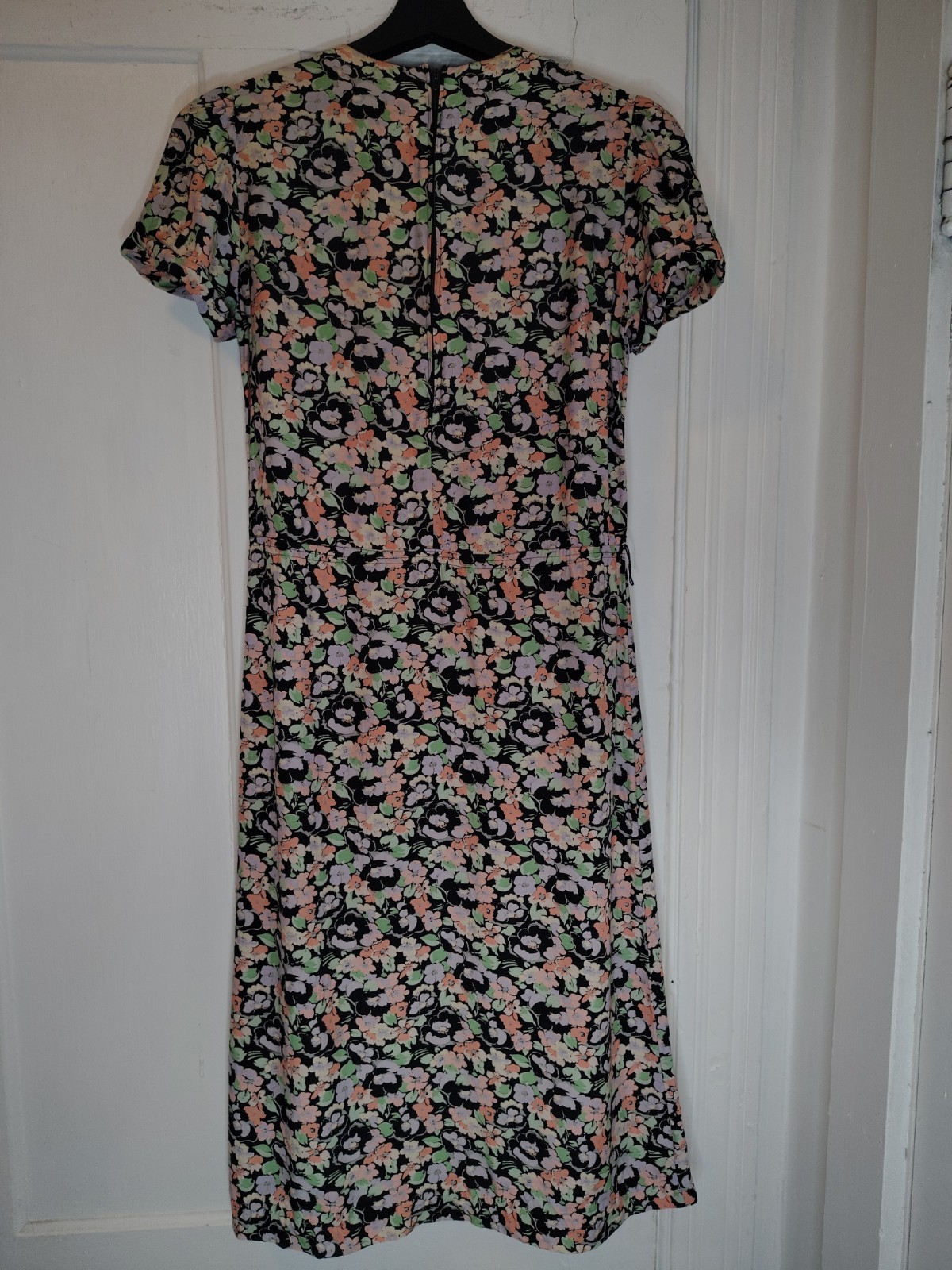 Vintage 1970s Jane Schaffhausen for Belle France Floral Dress Womens Small 4-6