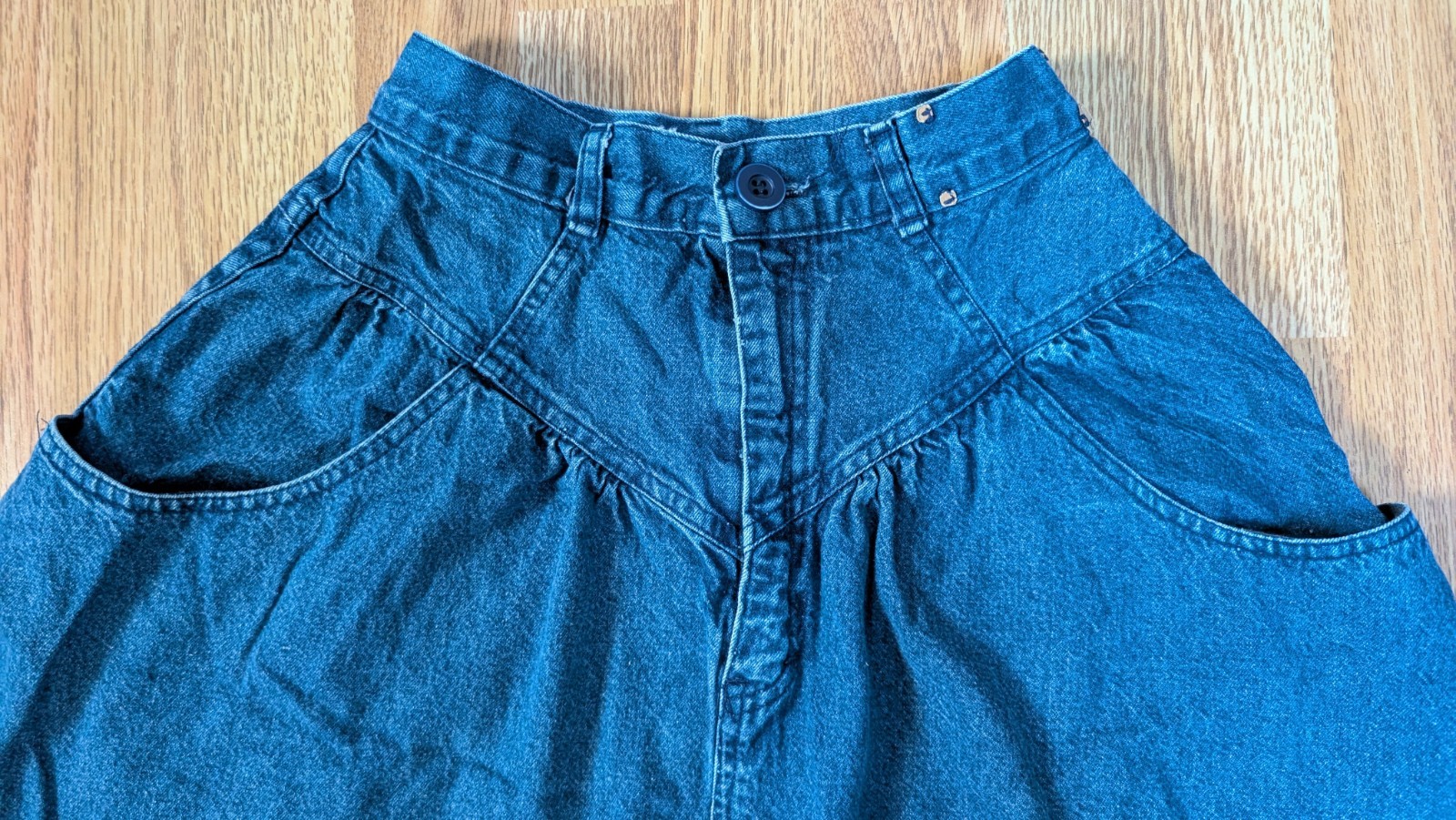 Vintage Western Cowgirl Denim Skirt Jeanne San Francisco Made In USA Size 5