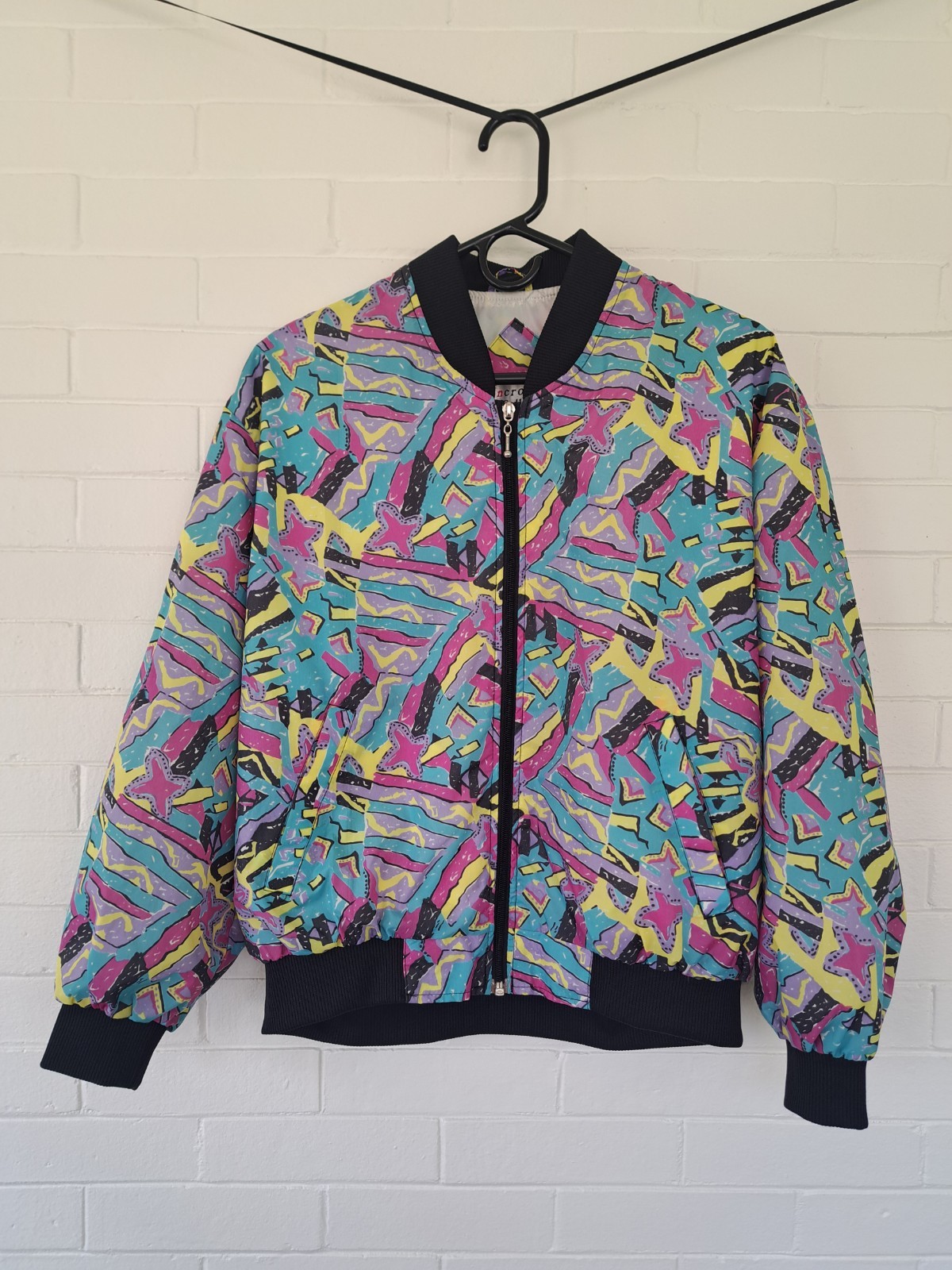 Vintage Windbreaker Bomber 1980s Stranger Things Womens Large Incrowd Collection