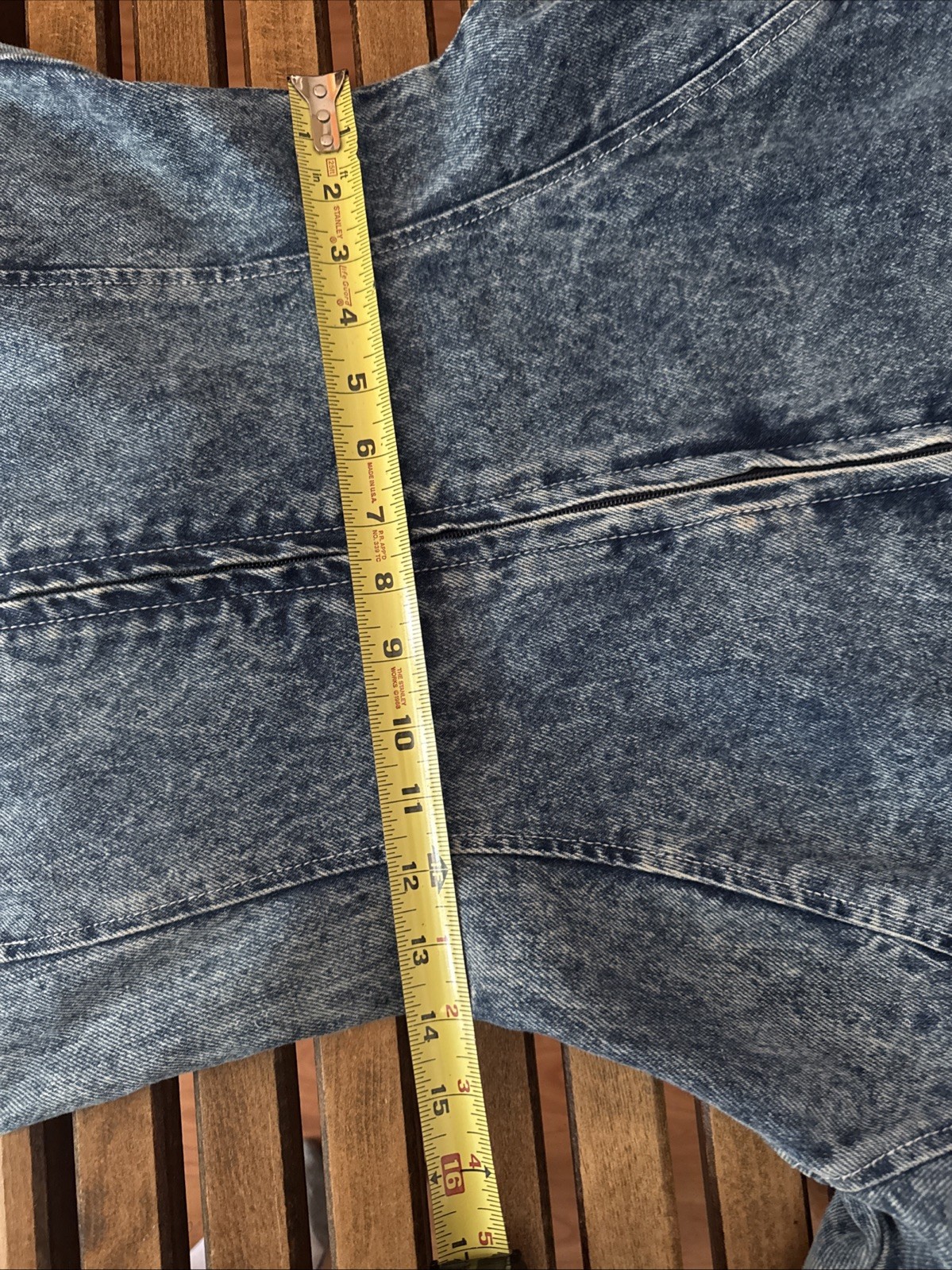 VTG 80’s Paris Blues Acid Washed Denim Full Zip Dress USA 1065C 6012 Size 11