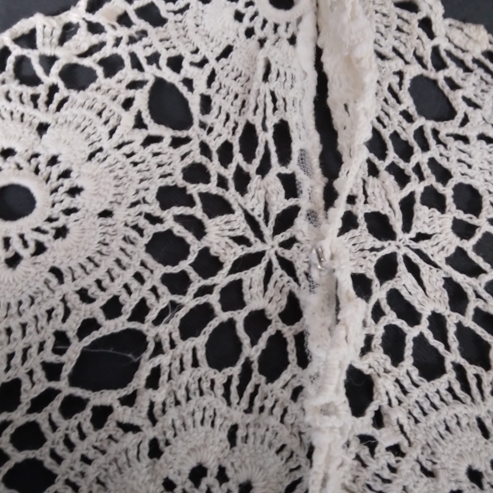 Vintage Four Handmade Whitework Lace Dress Yoke Collar Embroidered Crochet