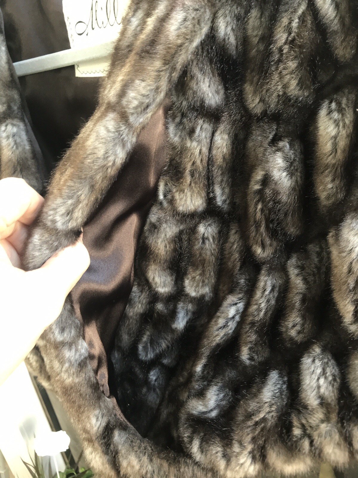 MILLY women’s shrug short cropped cape capelet jacket vest – fux fur – sz 2